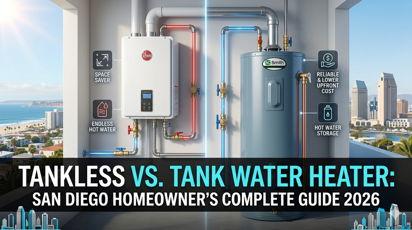 Tankless vs. Tank Water Heater San Diego Homeowner's Complete Guide 2026